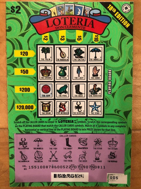 loteria $2 washington lottery scratcher