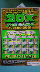 20x the cash michigan lottery scratcher win